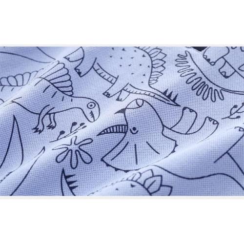 Size 100/56 Irsutey Boy Baby Toddler Short Sleeve Polo T-Shirt Striped Cartoon Print Lapel Cute Comfy Cotton Button V Neck Shirts