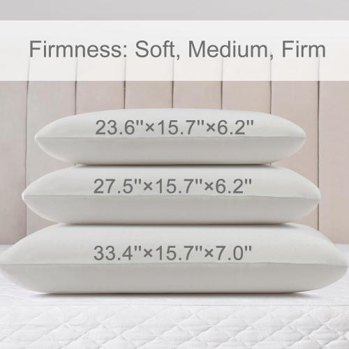 100% Natural Talalay Latex Pillow, Luxury Standard Size Medium Support Sleeping Bed Pillow for Side, Back, and Stomach Sleepers, Extra Soft Latex Foam Pillow, Removable Breathable Cotton Cover