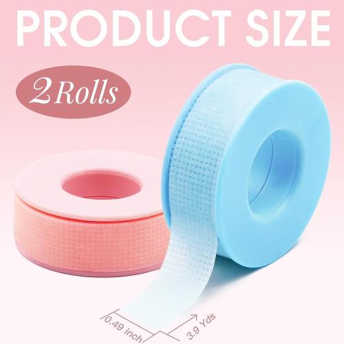 Lash Tape, Silicone Adhesive Eyelash Extension Tape, Pain-Free Removal Eyelash Tape for Sensitive Skin, Breathable Lash Extension Supplies