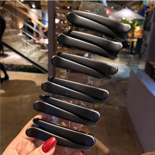 Hair Clips for Styling, Sublaga 12 PCS Non-Slip Colorful Plastic Duckbill Alligator Hair Barrettes Pins for Women, Baby Kids and Girls, 3.5 (12pcs Matte Black)