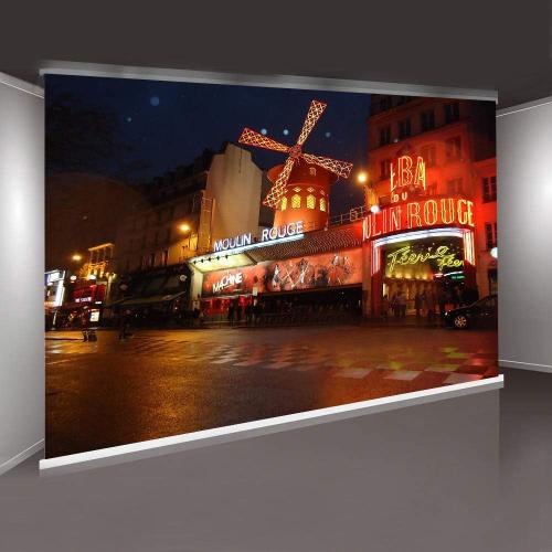 Paris Moulin Rouge Backdrop 7x5ft Night Street Scenery Photography Background Studio Props LYPH781
