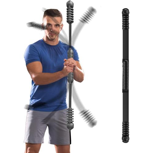 OSCILLATING SLIM Fitness Bar for Workout,Elastic Exercise Bar, Vibration Weight Stick,Body Physical Therapy,Core Strength Training,Arm Shoulder Stretch At Home Gym.