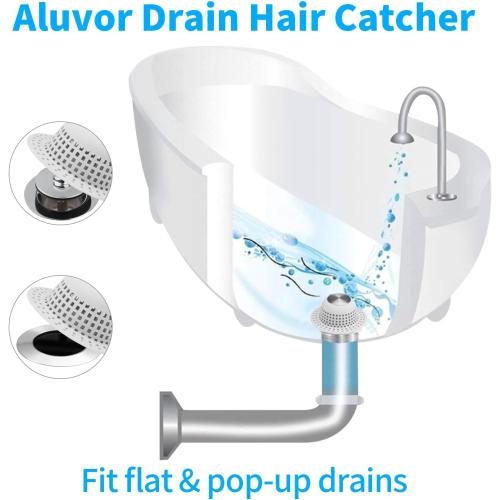Shower Drain Hair Catcher Bathtub Drain Cover Shower Protector for Pop-Up & Regular Drains