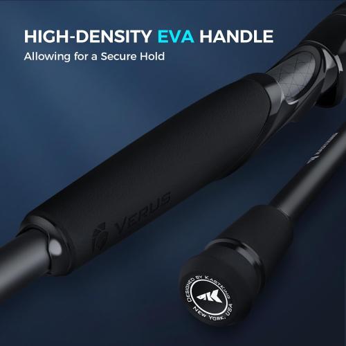 KastKing Verus Performance Spinning & Casting Fishing Rod with Extra Tip, Lightweight KastFlex IM6 Graphite, FazLite Rings Guides, Extra Tip Section, EVA Grip, PTS Power Transition System