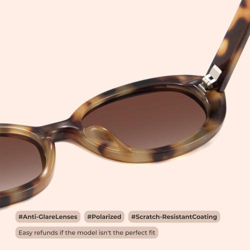 miyya Old Money Polarized Oval Sunglasses – 2025 Edition, UV400 Protection, Feather-Light Fit & Trendy Colors