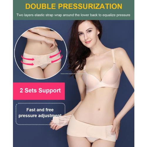 Back Brace for Lower Back Pain Women, Thin Support Belt Lumbar Support Brace Sacroiliac Belt Hip Brace for Women (Large)