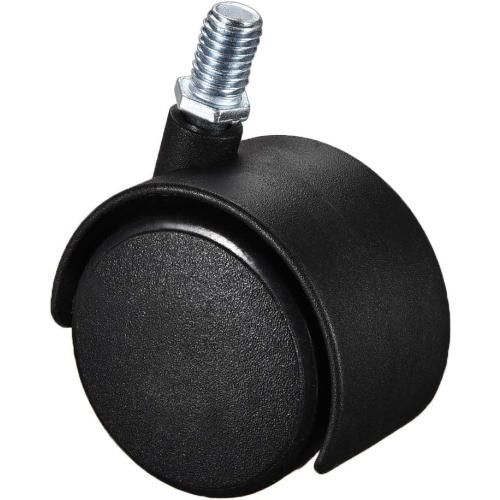 uxcell Furniture Casters 2 Inch Nylon M10 x 15mm Threaded Stem Swivel Caster Wheels, 38lb Capacity Each Wheel, 5 Pcs