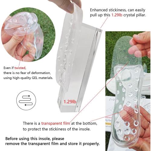 2025 New Gel Arch Support Heel Cup, Elastic Big Particle Enhanced Massage, Relieve Plantar Fasciitis&Achilles Tendonitis, Self-Adhesive Heel Pad, Shock Absorption for Sneaker Work Boot
