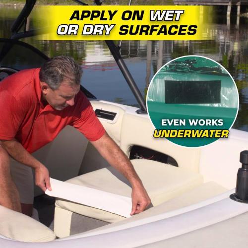 Flex Tape, Original Thick Flexible Rubberized Waterproof Tape - Seal and Patch Leaks, Works Underwater, Indoor Outdoor - Home RV Roof Plumbing and Pool Repairs, White, 4 in x 5 ft, Pack of 1