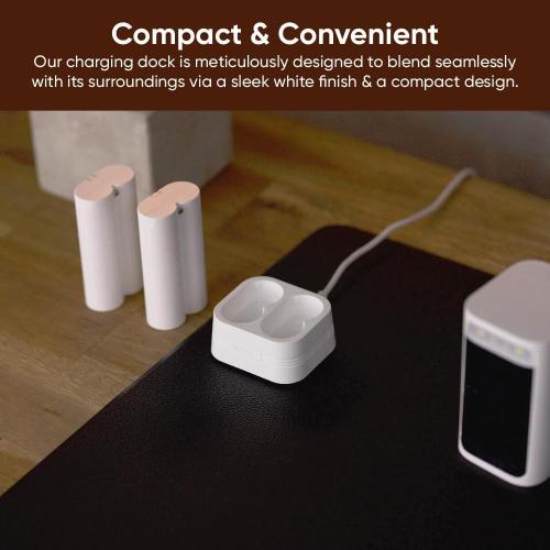 White Wyze Battery Charging Dock for Battery Cam Pro