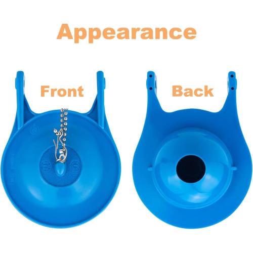 Gerber Toilet Flapper Replacement, 2 Pack 3 inch for Gerber 99-788 with 2 Toilet Handle Chains Lecyco Rubber Water Saving, Easy to Install 2