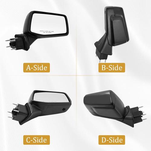Right Passenger Side Mirror Replacement for Chevry Silverado 1500 for GMC Sierra 1500 2019-2024 7-Pins With temperature sensor Power Heated Glass Manual Folding, GM132158 84823219 84823220 84823216