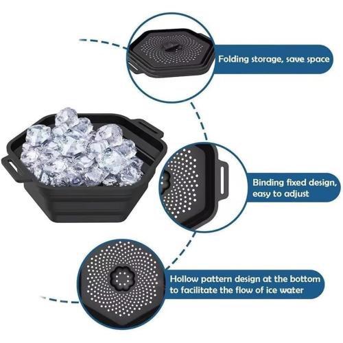 Portable Foldable Silicone Ice Bath Tub for Cold Plunge Therapy, Rapid Cooling Recovery for Athletes, Fitness, Home & Gym Use