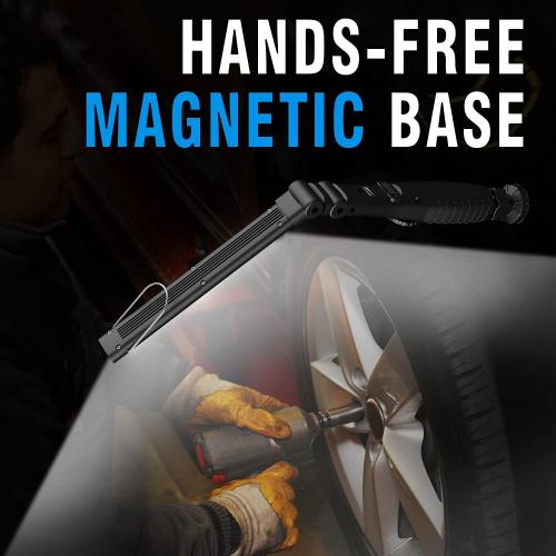 Dr. Prepare LED Work Light, 700 Lumens Foldable Rechargeable Work Light, 3200mAh Cordless Portable Magnetic COB LED Inspection Light for Car Repair, Home, Garage, Emergency