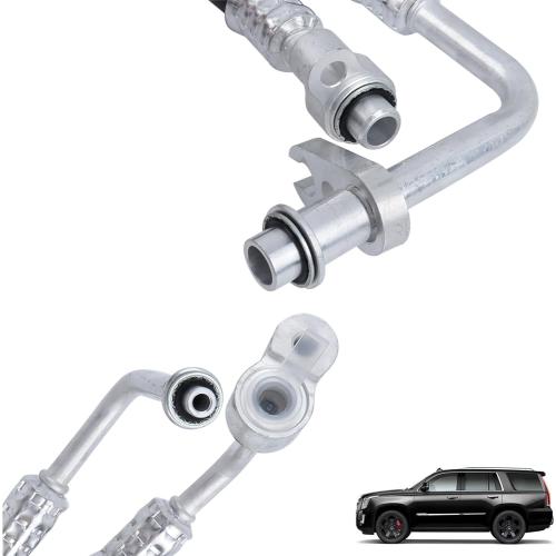 MUCO Rear AC Line Set YTE33439 Replacement Lines Air Conditioning Line for Chevy Tahoe GMC Yukon Cadillac Escalade 2007 2008 2009 2010 2011 2012 2013 2014 Rear Aux AC Hose Kit