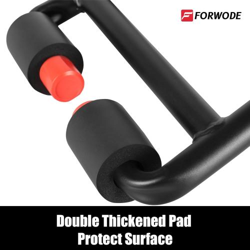 FORWODE Premium Trunk Mount Rack Carries 3 Bikes, Portable Adjustable Bike Rack for Car, SUV, Hatchback, Black