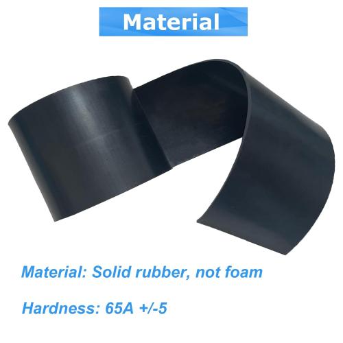 Solid Rubber Sheets,Rolls & Strips 1/8 (.125) Thick X 4 Wide X 10'Long, Solid Rubber Strips for DIY Gaskets Crafts Pads Sealing Abrasion Supports Flooring Protection Warehouse