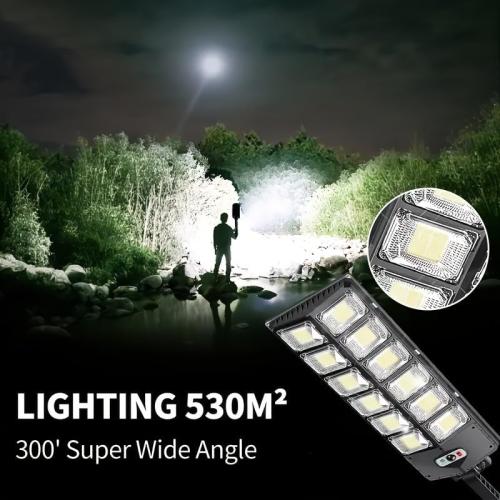 [Ultra-Bright Solar Light] 1/2/4pcs 192/504 LED Solar Street Light - Wide Angle Motion Sensor, Remote Control, Dusk to Dawn, Energy-Efficient, Adjustable for Commercial Area, Parking Lot, Yard
