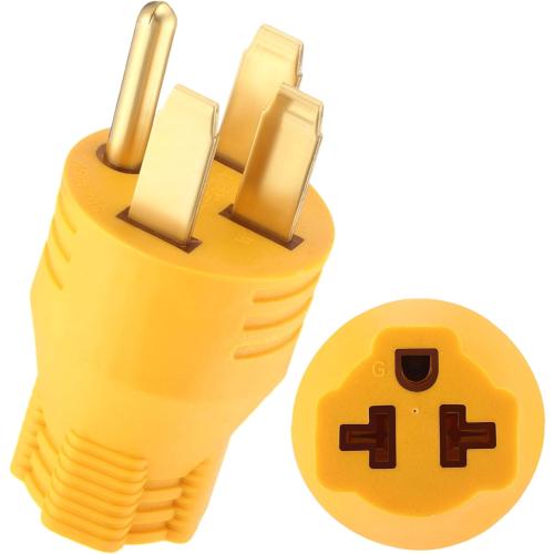 Kanayu EV Charger Adapter Compatible with NEMA 14-50P Male to 6-20/15R or 5-20/15R Female, 50Amp 4 Prong 14-50P to 20/15Amp T Blade Adapter for EV Charger Welder Heater