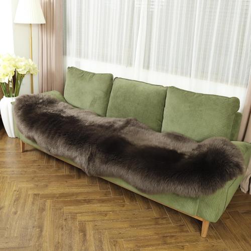 LLB Genuine Sheepskin Area Rug Wool Rug Fur Carpet Fluffy Shaggy Fur Rug for Living Room Kids Bedroom Real Sheepskin Throw Lambskin Rugs Sofa Chair Seat Covers (Chocolate Brown, 2 x 6 ft Sheepskin)