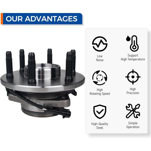 PAROD 515036 2PCS 4WD/AWD Front Wheel Hub Bearing Assembly Compatible with Cadillac Escalade, Chevy Avalanche 1500, Express, Silverado, Tahoe, Suburban, GMC Savana, Yukon, Sierra w/ABS