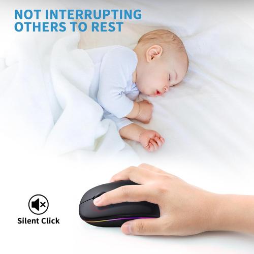 Wireless Bluetooth Mouse, Rechargeable
