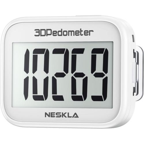 3D Pedometer for Walking, Simple Step Counter with Large Digital Display, Step Tracker with Removable Clip Lanyard, Accurately Track Steps for Men Women Kids Adults Seniors