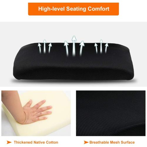 BestOffice | Ergonomic Office Chair | Mid-Back Swivel Desk Chair | Breathable Backrest & Lumbar Support | Adjustable Height | Sponge Seat | Rolling Wheels | Black | for Adults & Women