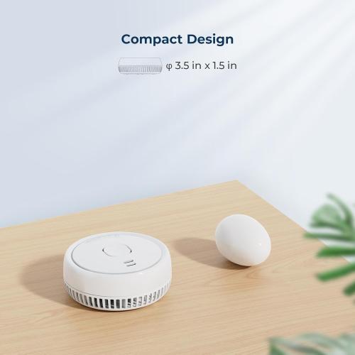 Pack of 8 Ecoey Smoke Detector, Smoke Alarm with Advanced Photoelectric Technology, Fire Alarm Smoke Detector with Test Button and Low Battery Reminder, Fire Alarm Used in Bedroom, Home, FJ138, 8 Packs