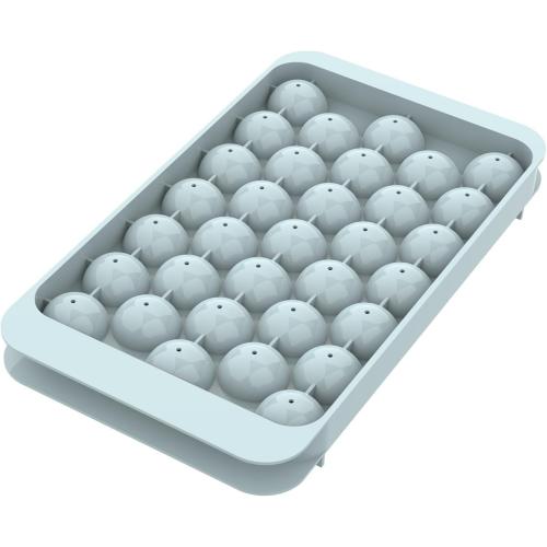 WIBIMEN Ice Cube Tray with Lid, 1 Round Ice Tray for Freezer (1 Tray Only)