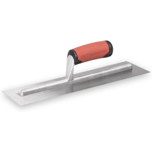 MARSHALLTOWN QLT Concrete Finishing Trowel, 14 x 4 Inch Carbon Steel Blade, Soft Grip Handle, FT144