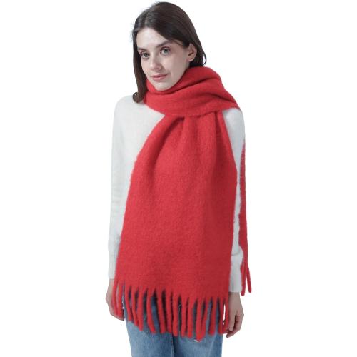 SUNDSGT Womens Winter Scarf for Women Cold Weather Wool Blend Long Soft Thick Warm Blanket Scarf Shawl