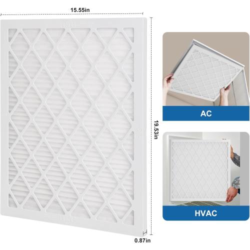 16x20x1 MERV 11 Air Filter, Quality AC/HVAC Furnace Filter，1 Reusable ABS Frame   4 Pack Replaceable Filter Media，Breathe Fresher and Cost-effective