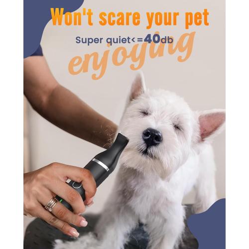 oneisall Dog Paw Trimmer,Corldless Paw Trimmer for Dogs with Double Blades,Quiet 2 Speed Small Dog Grooming Clippers for Paws, Eyes, Ears, Face, Rump (Black)