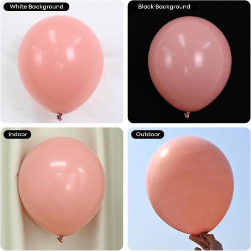 Retro Blush Pink Balloons, 60 Packs 12 Inch Dusty Pink Metallic Chrome Rose Gold White Sand Nude Balloons for Pumpkin Baby Shower Girls Women Boho Birthday Bridal Wedding Mothers Day Decorations