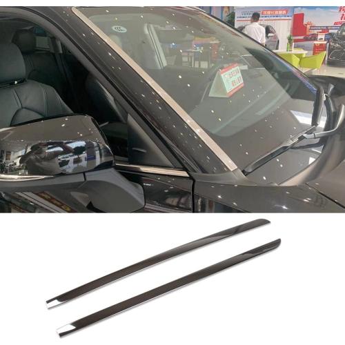 Beautost Fit for Toyota Highlander 2020 2021 2022 2023 2024 2025 2026 Windshield Side Beveled Window Cover Trim Stainless Steel