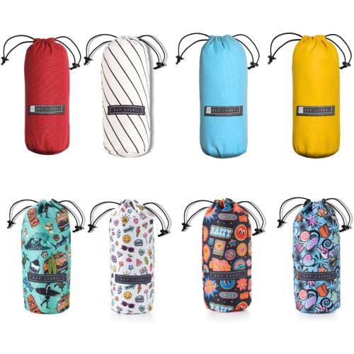 BAY LAUREL Turkish Beach Towel with Travel Bag 39 x 71 Quick Dry Sand Free Lightweight Large Oversized Towels Light