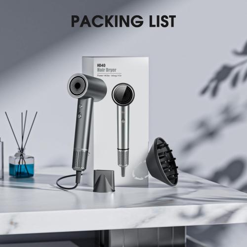 Hair Dryer, Professional Ionic Hair Dryer for Fast Drying, High Speed Hair Blow Dryer with Diffuser for Home Salon Travel, Constant Temperature Hair Care Without Hair Damage