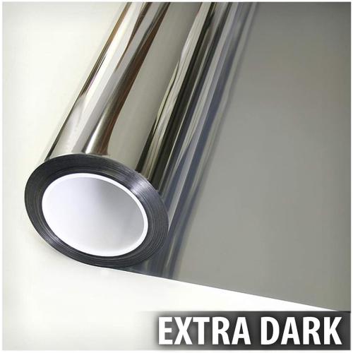 BDF S05 Window Film Daytime Privacy and Heat Control Mirror Silver 5 (Very Dark) - 24in X 16ft