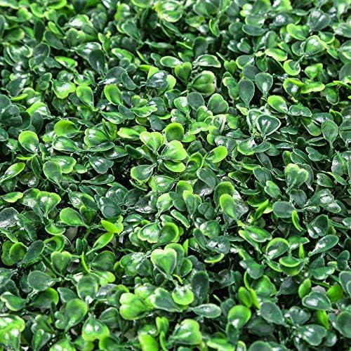 Sunnyglade 12 Pieces 20x 20 Artificial Boxwood Panels Topiary Hedge Plant, Privacy Hedge Screen Sun Protected Suitable for Outdoor, Indoor, Garden, Fence, Backyard and Decor (12PCS)