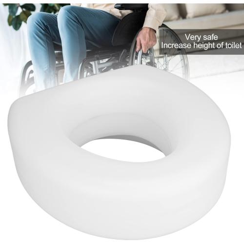Raised Toilet Seat with Secure Locking, Elevated Universal Fit Commode Riser for Seniors & Mobility Support, Non Slip Bathroom Safety Seat (300lbs Capacity)