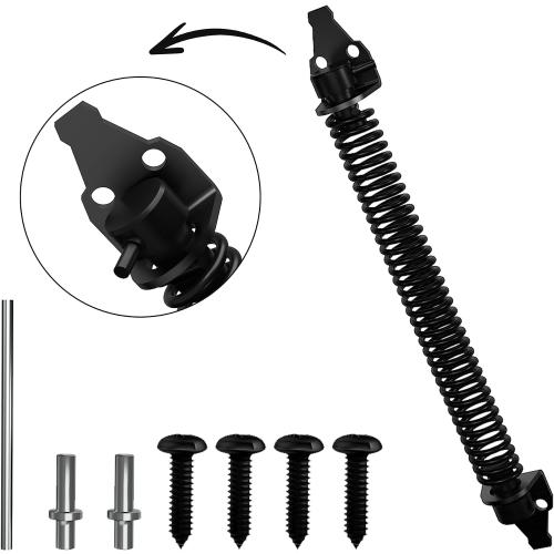 skysen 14 Fence gate Spring self Closing and Adjustable for Wooden or Vinyl Fence,Carbon Steel,Black(gate spring-14)