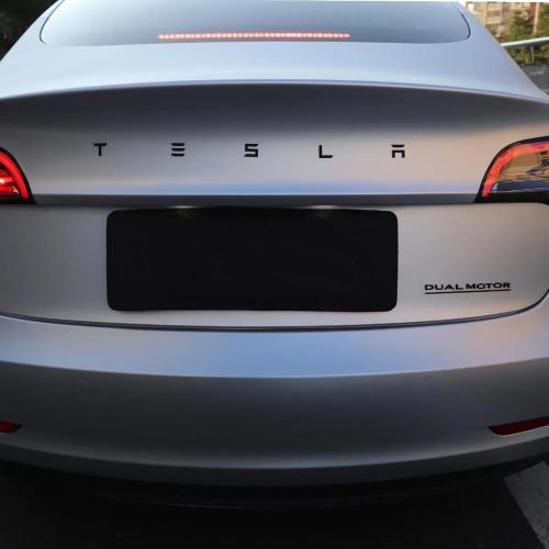 Metal Tesla Letters Emblem Trunk Logo Decal Tailgate Rear 3m Adhesive Compatible with Tesla Model 3 Y Highland Juniper Matte Black (Tesla Letters)
