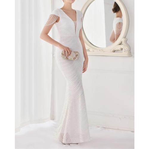 Size XXL houstil Formal Dresses for Women Sequin 1920s Full Length Evening Party Gown Great Gatsby Cocktail Wedding Dress