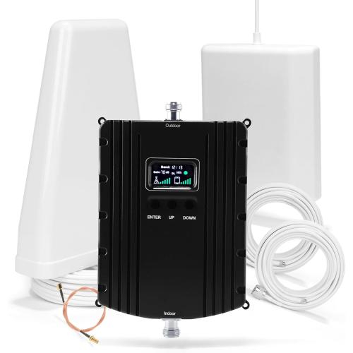 Cell Phone Booster for Home & Office,Up to 5500Sq Ft,Cell Phone Signal Booster for Band 2/25 / 4/66 / 5/12 / 17/13 with All U.S. Carriers,Boosts 5G 4G LTE, FCC Approved Cell Booster
