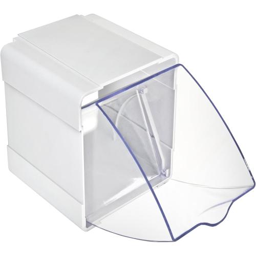 Azar Displays 300360-4PK Stackable Tilt Bin Counter Organizers, White (4-Pack)