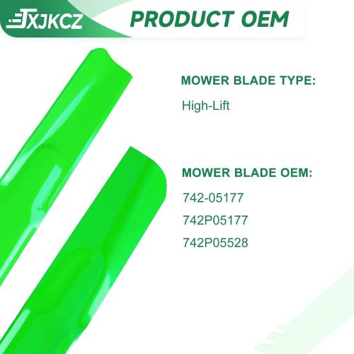 2 Pack Mower Ultra High-Lift Blade Replaces OEM 742-05177 742P05177 742P05528 Compatible with Cub Cadet MTD XT1-LT42 XT2-LX42 42 inch Deck Lawn Mower