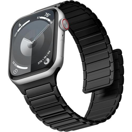 Witzon Magnetic Band Compatible with Apple Watch 45mm for Men 46mm 44mm 42mm 41mm 40mm 38mm 49mm Bands, Sport Silicone Strap Strong Magnet Link Wristband for iWatch Series 10 9 8 7 6 5 4 3 SE Ultra 2