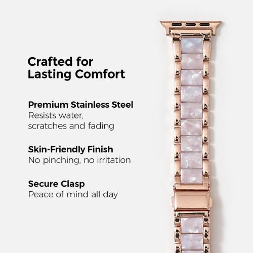 Compatible Apple Watch Band for Women, Stainless Steel- Fits Most Wrists