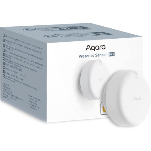 Aqara Presence Sensor FP2, mmWave Radar Wired Smart Motion Sensor, Zone Positioning, Multi-Person & Fall Detection, Supports HomeKit, Alexa, Google Home, and Home Assistant, 2.4 GHz Wi-Fi Required